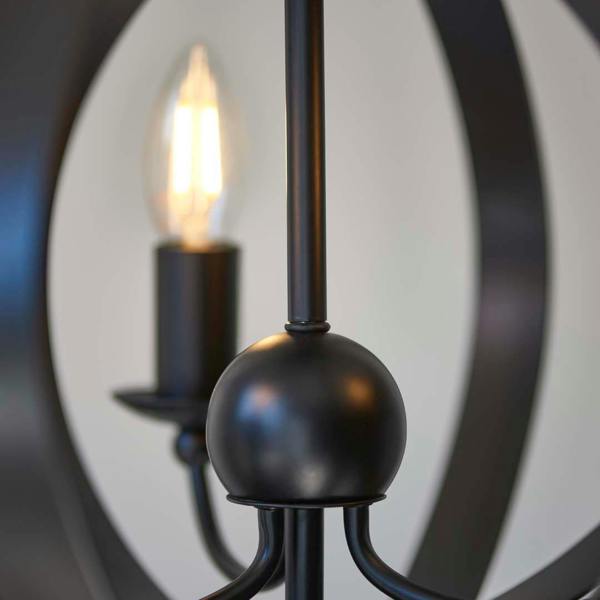 Pagazzi Lighting Midnight 3 Light Matte Black Pendant Ceiling Light