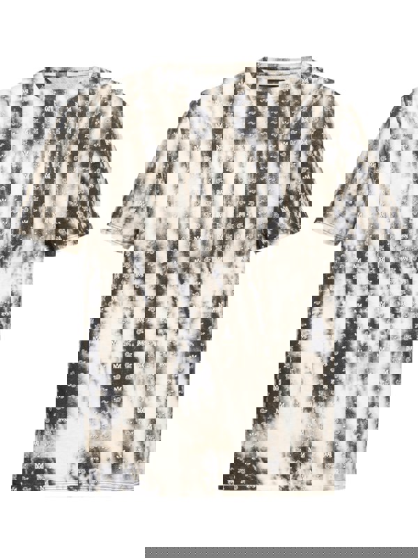 AMIRI BANDANA BLEACH TEE BLACK BEIGE