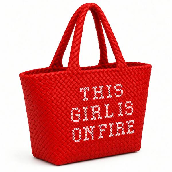 Lilly Loves Red This Girl is on Fire Handbag