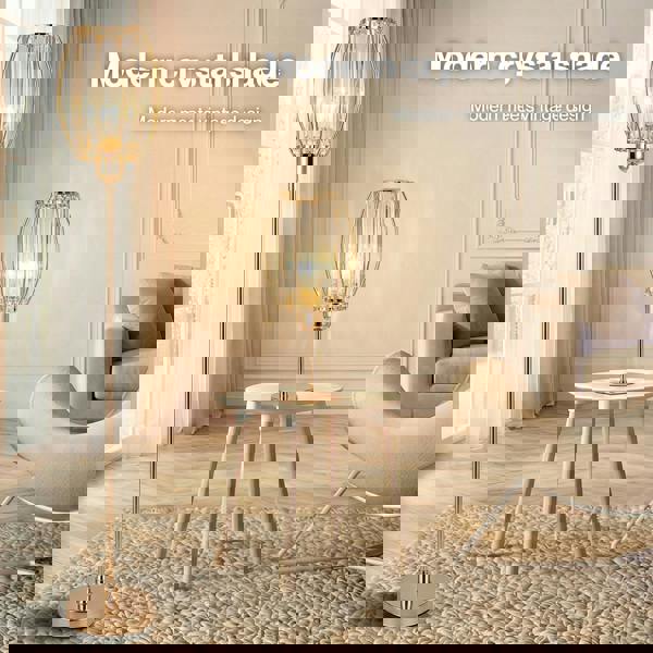 Emitto Crystal Ceiling Light Shade Pendant Lamp Shade Table Floor Lamps Gold