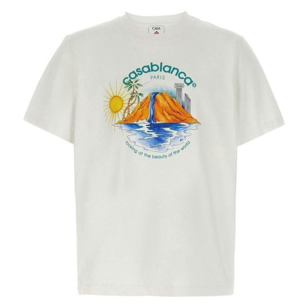 Casablanca Oasis Printed White T-Shirt