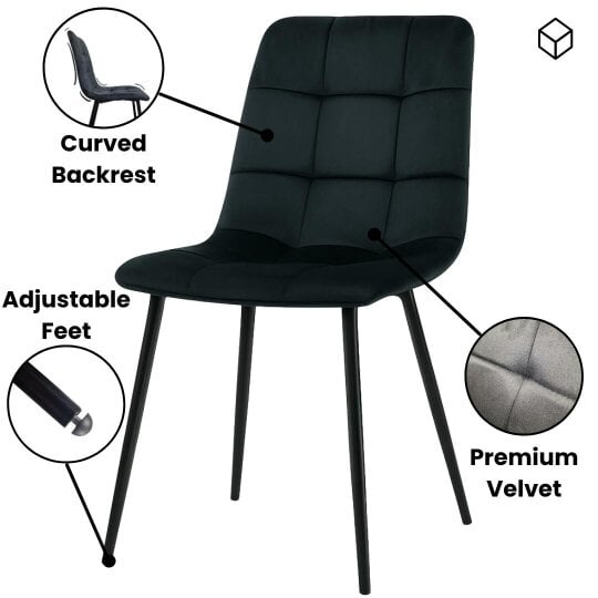 Kosy Koala Modern Oak Effect Dining Table Set With 4 Black Velvet Chairs And Bench Dining Room Furniture