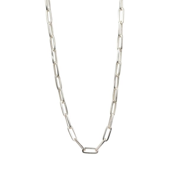 Paperclip Chain Necklace Silver (Large) - Lila Rasa