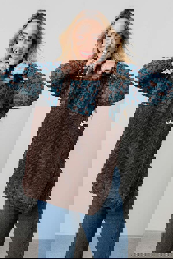 Jumbo Cord Tote Bag Navy Navy | Lily and Me Clothing