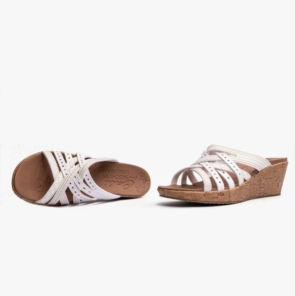 Skechers 119578/WHT BEVERLEE - HOT SPRING Womens Sandals White