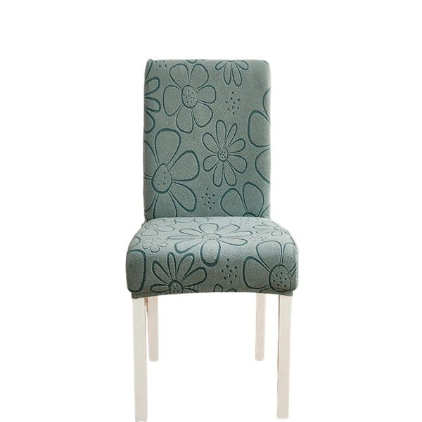 Anyseat Light Green Floral Elastic Chair Cover for Dining Room