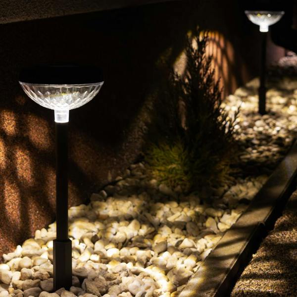 Milagro Tom RGB Solar Bollard IP44 2 pcs