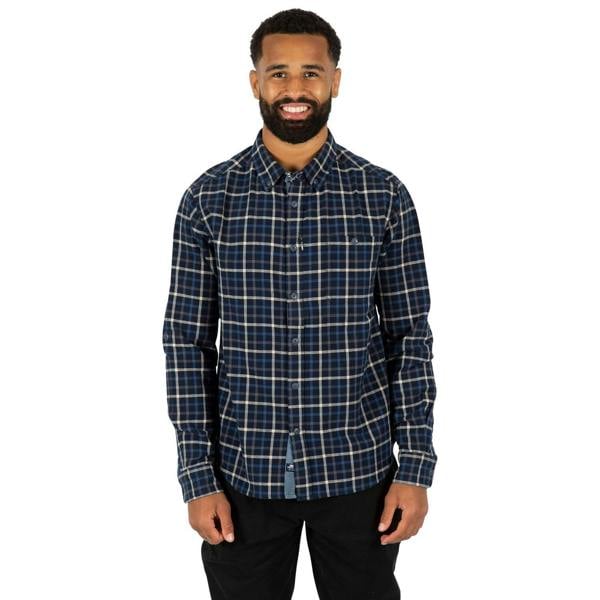 Trespass Mens Withnell Checked Cotton Shirt - Blue - 