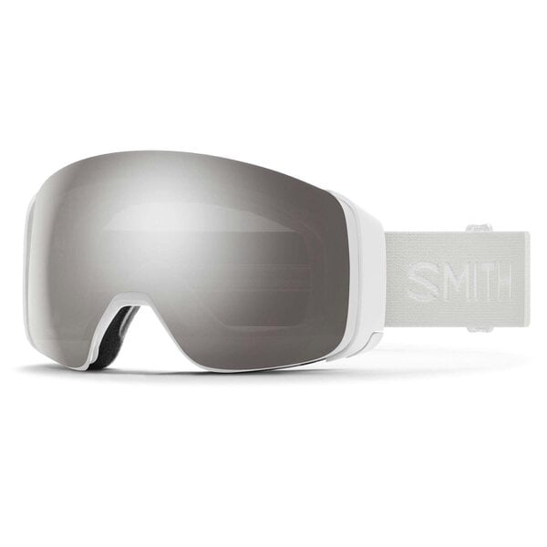 Smith Ski Goggles 4D Mag 0OZ 5T White Vapor ChromaPop Sun Platinum Mirror & CP Blue Sensor Mirror