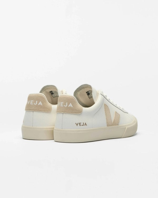 Veja Campo Leather Womens Trainers - Extra White/Almond