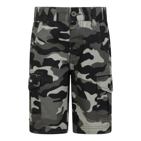 Mountain Warehouse Childrens/Kids Camo Cargo Shorts - Black - 