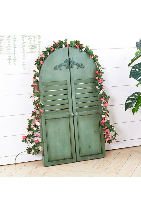 Living and Home 4 Pack Artificial Flower Silk Peony Hanging Vine Garland