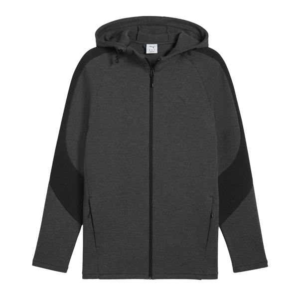 Puma Mens Evostripe Full Zip Hoodie - Dark Grey Heather - 