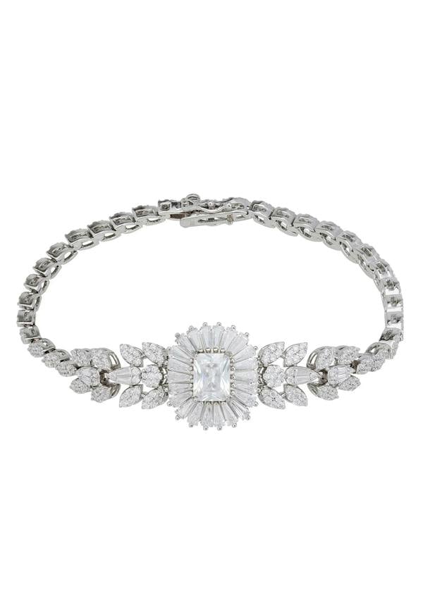 Blooming floral diamond bracelet.