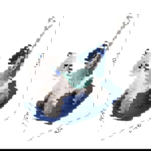 2-in-1 Kids Plastic Rocking Horse Living and Home