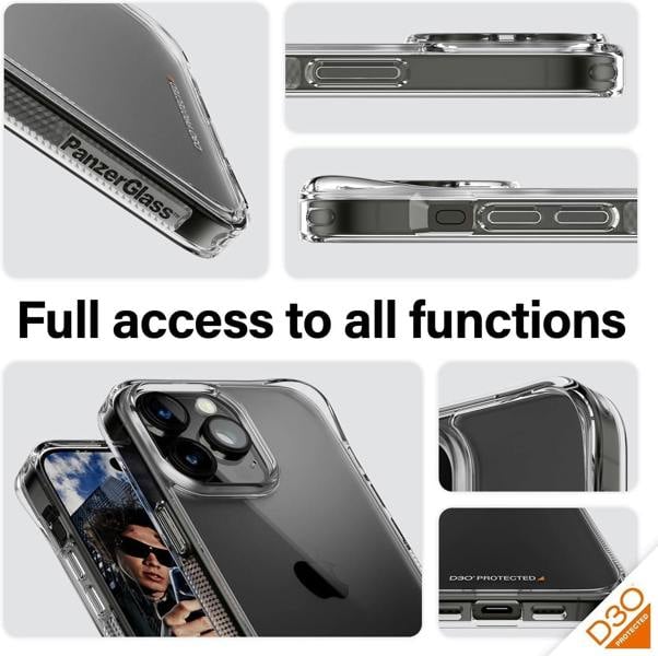 PanzerGlass Panzer Glass Military Grade Standard Drop Tested Case for iPhone 15 Pro Max 6.7" Clear Edition - 1175
