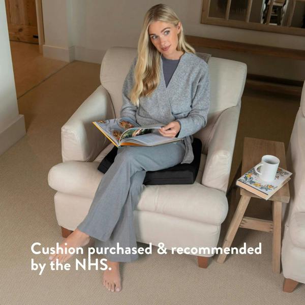 Sciatica Cushion for office, dining, sofa and car seats. Relieves pressure when sitting. Handmade in the UK. 