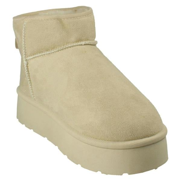 Spot On Ladies Spot On Wide Fit Ankle Boot Slippers F4472