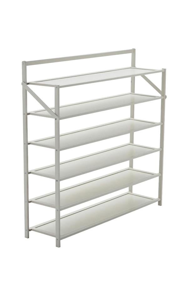 Living and Home 6-Tier Bamboo Foldable Shoe Rack Entrance Shoe Storage