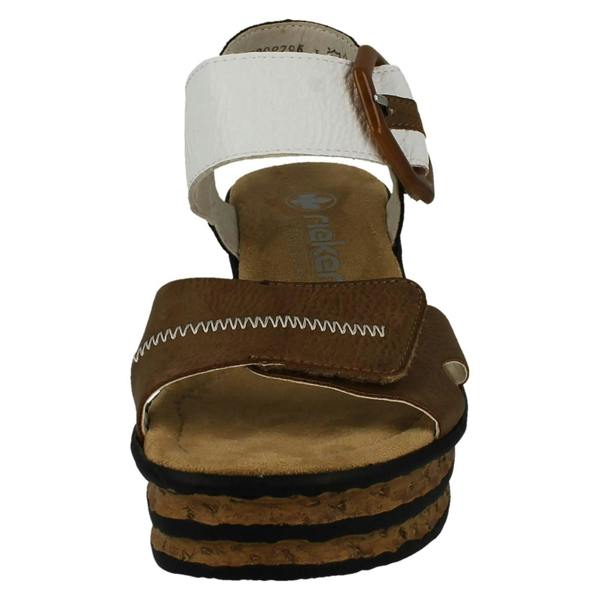 Rieker Ladies Rieker Buckle Detailed Wedge Sandal 68176