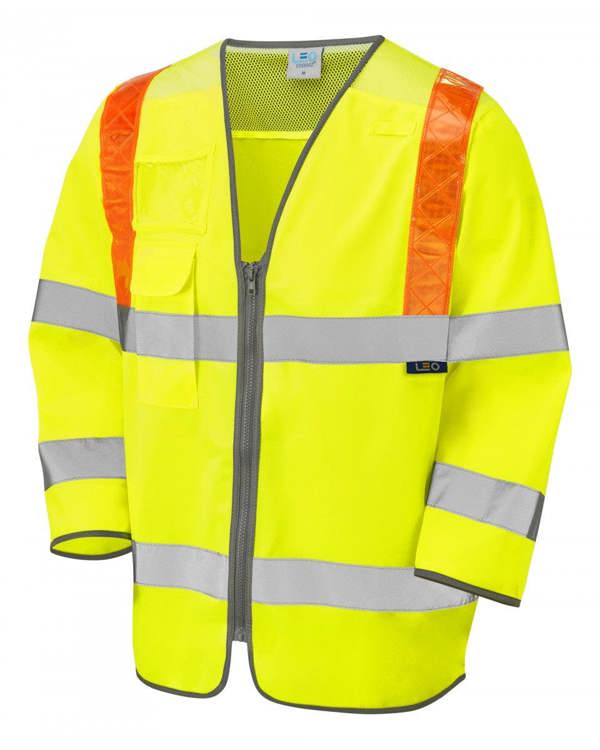 Barbrook Sleeved Waistcoat With Red Braces Leo Workwear
