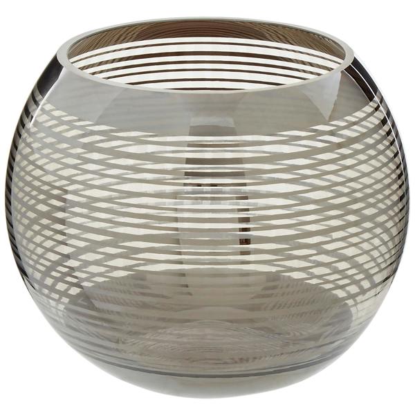 Interiors by Premier Cayden Small Smoked Black And Silver Vase