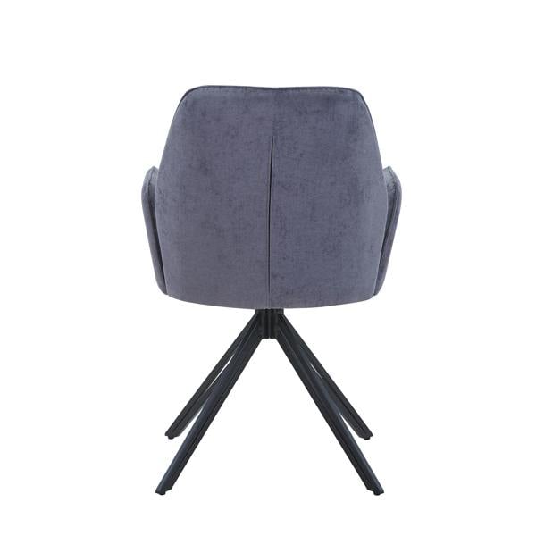 Core Products Pair of Aspen Grey Swivel Dining Armchairs with Premium Upholstery