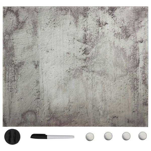 Berkfield Wall Mounted Magnetic Board Glass 40x40 cm