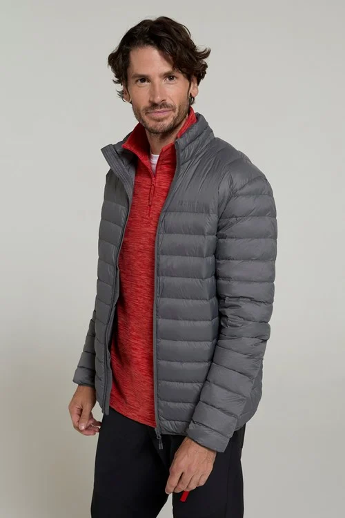 Mountain Warehouse Mens Featherweight II Down Jacket - Grey