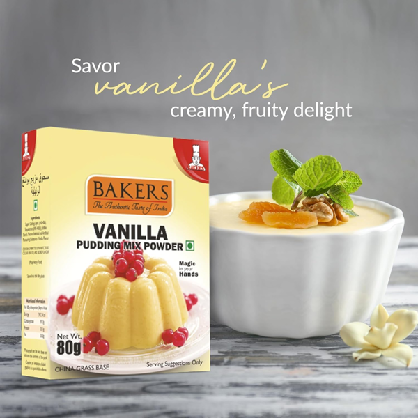 Bakers Vanilla Pudding Mix Powder, Instant Dessert 80g