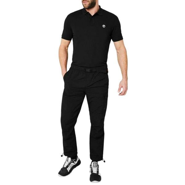 Timberland Mens Miller Short-Sleeved Polo Shirt - Black - 