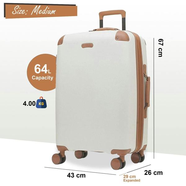 Rock Luggage Carnaby Hard Shell Classic Suitcase Set