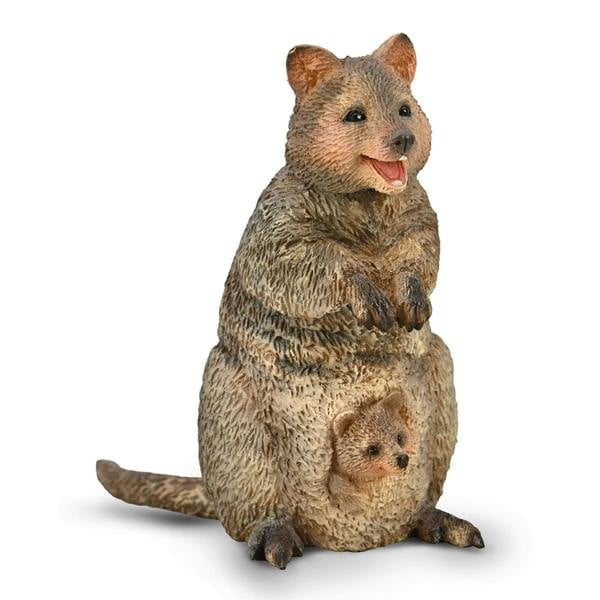 CollectA Quokka with Joey- Australian Toy Animal Figure, Collectable Models