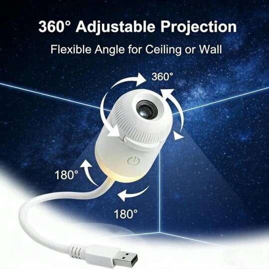 Havendro Galaxy Projector Night Light USB Projection Lamp with 24 Projection Films
