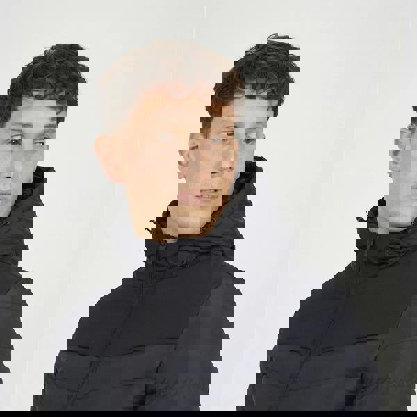 Brave Soul Black Padded Soft Shell Hooded Jacket - Black Image 4