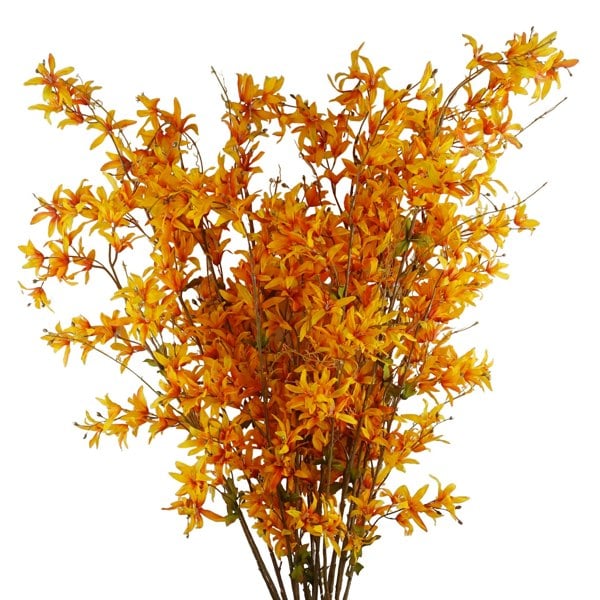 Leaf 6x 130cm Yellow Blossom Floral Spray Artificial