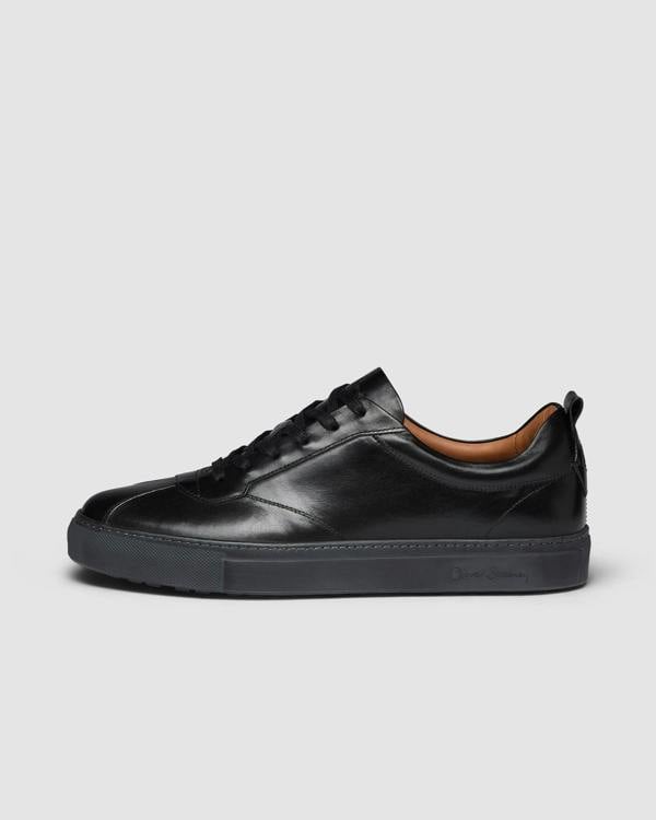 Oliver Sweeney Ermida Mens Hand Finished Calf Leather Trainers - Black | CHO | Designer Mens Trainers