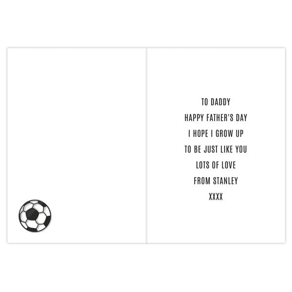 Personalised Memento Company Personalised Football Mini Me Card