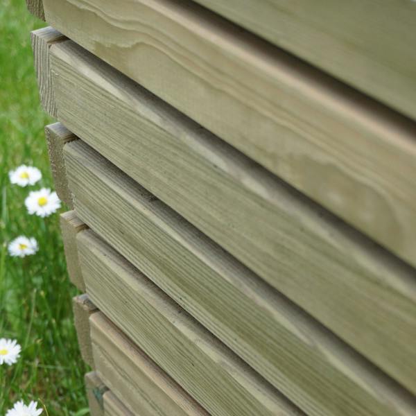 Cerland Horizon Garden Slatted Wooden Planter 40cm x 32cm 13L Modern Plant Pot