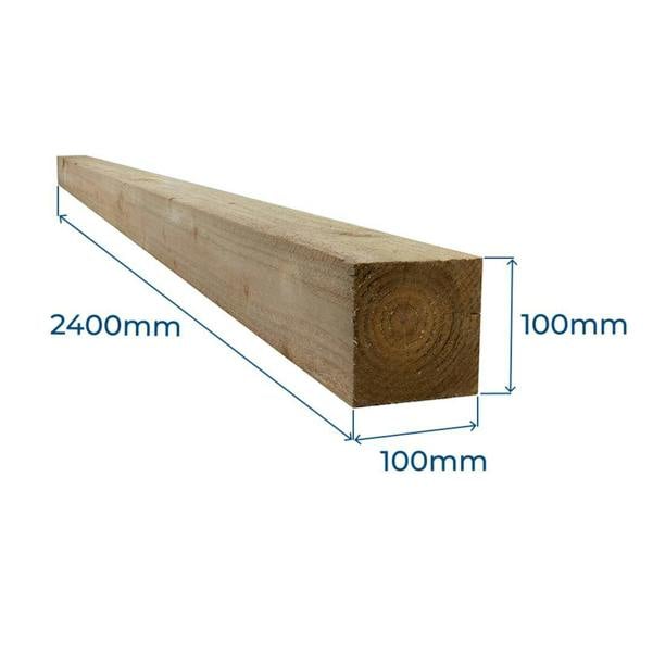 Snowdon Timber Treated 4x4" Fence Post (W) 100mm (H) 2.4m