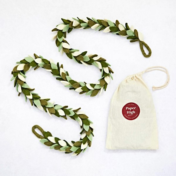 Paper High Felt Greenery Christmas Garland