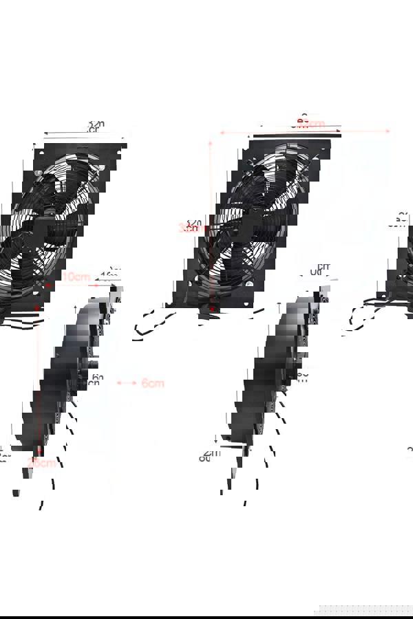 Living and Home Ventilation Wall-Mounted Exhaust Axial Fan 10-inch