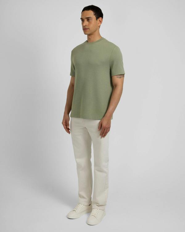 Steel & Jelly Windus - Horizontal Striped Rib Texture T-Shirt