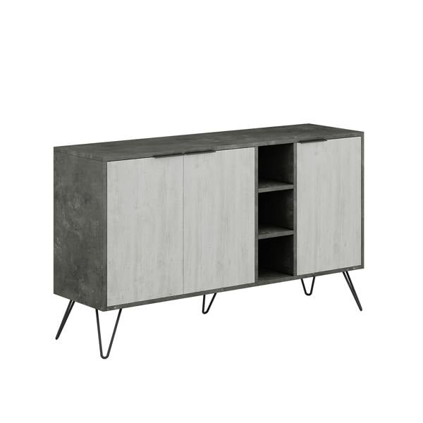 Decortie Clara Sideboard Cabinet Modern Storage Shelves Hairpin Legs 142cm