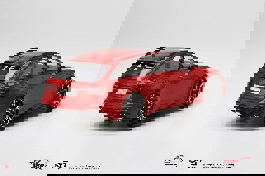 TSM Audi RS6 Avant Carbon Black Tango Red 1:18 Scale TSM TS0327
