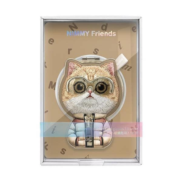 Nimmy Friends Nimmy Cool & Cute 2.0 Orange Cat Embroidery Magnetic Stand with MagSafe Orange - N-KM-BSZJ-05