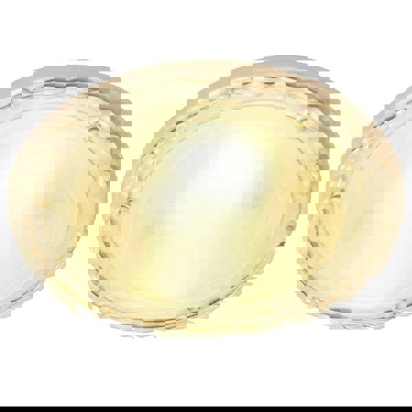 1 Bulb Flush Light Low Ceiling Ivory Gold LED E27 60W Bulb Loops