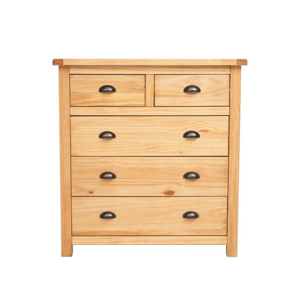 Lugo 5 Drawer Chest of Drawers Brass Cup Handle
