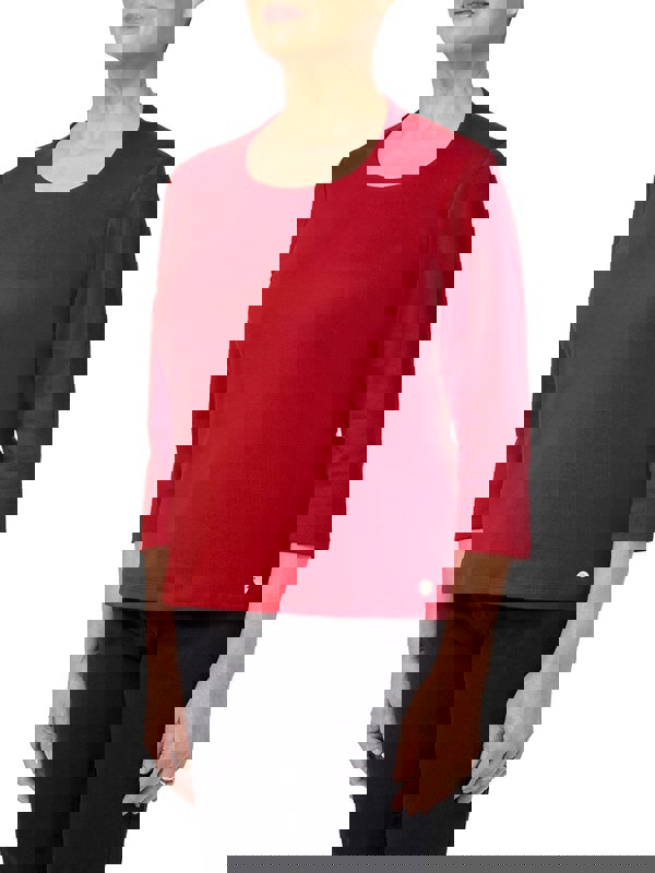 PennyPlain High Back Scoop Neck Top - Red