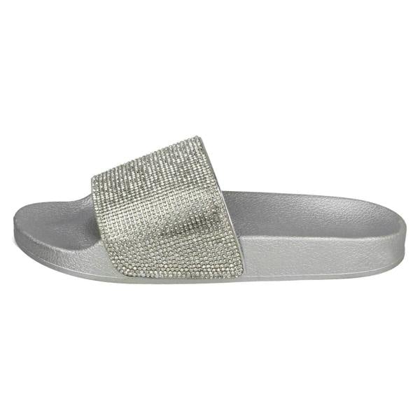 Spot On Ladies Spot On Diamante Sliders